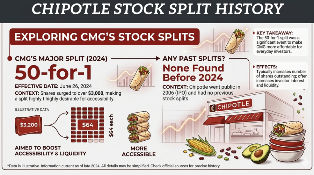 Chipotle’s Stock Split History: Complete Timeline of Past Splits, Share Performance, Investor Impact, Market Reactions, and Future Outlook for Shareholders